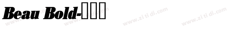 Beau Bold字体转换